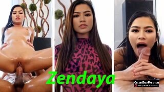 Oil-slicked Zendaya deepfaked to orgasmic delight in ‘Deep Fake Porn – Zendaya oily massage